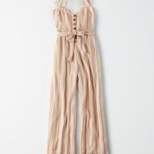 Striped Halter Jumpsuit